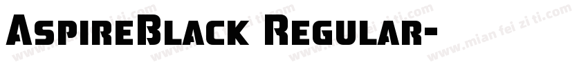 AspireBlack Regular字体转换